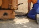 Bauphase Gussasphalt Handeinbau Randbereiche